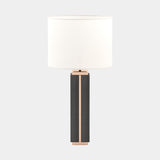Grey Eucalyptus Table Lamp with Rose Gold Detailing