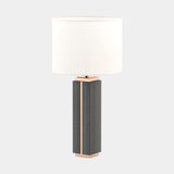 Grey Eucalyptus Table Lamp with Rose Gold Detailing