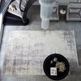 Hand-Knotted Mika Wool & Viscose Rug, shown in a room setting