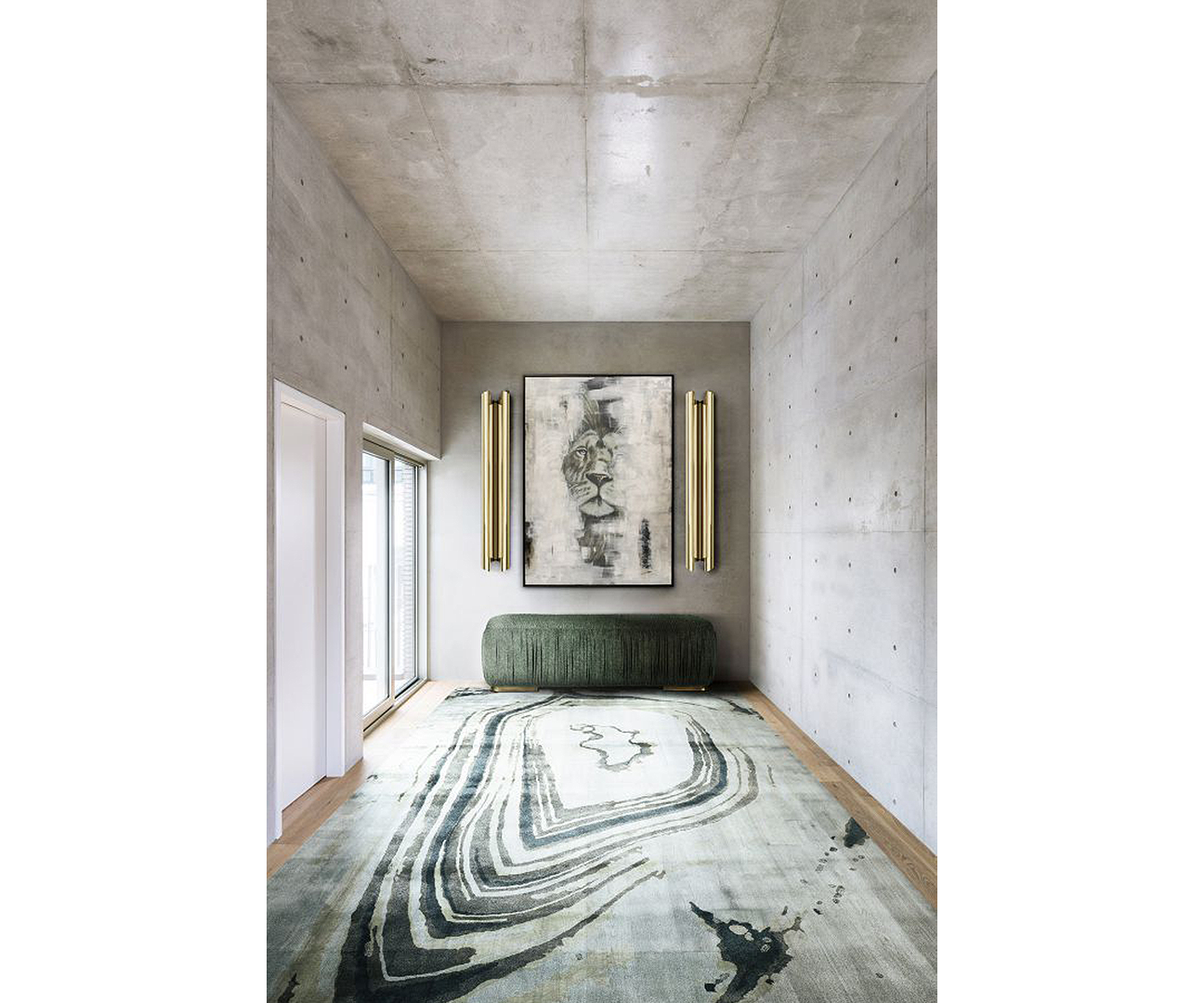 Geode Luxury Rug – Hand-Tufted Botanical Silk and Wool Modern Rug ...