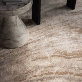 Hand-Woven Calacatta Marble Viscose Rug, detail