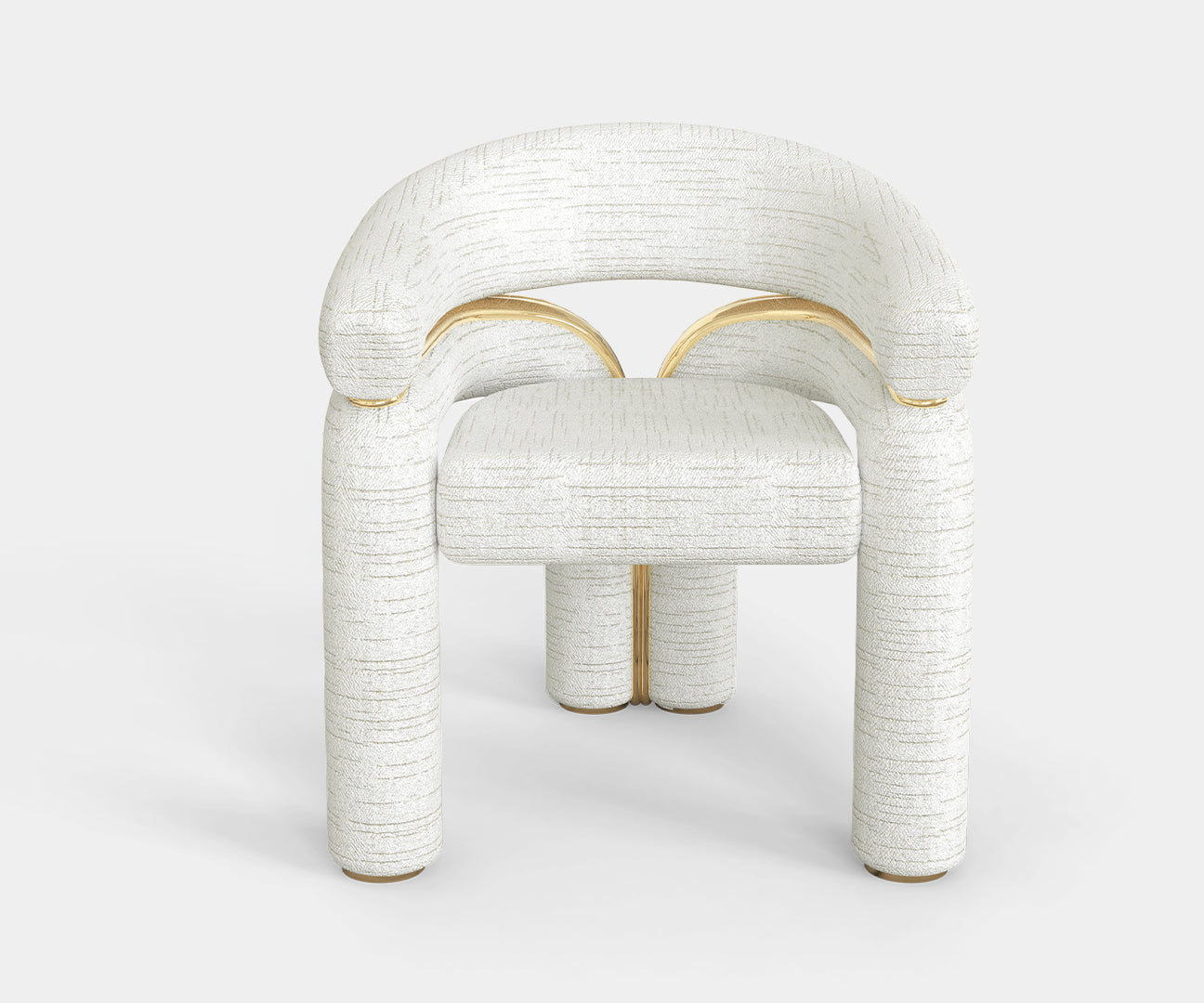 Daphne White Luxury Chair: Handcrafted Brass and Wood Accent Chair ...
