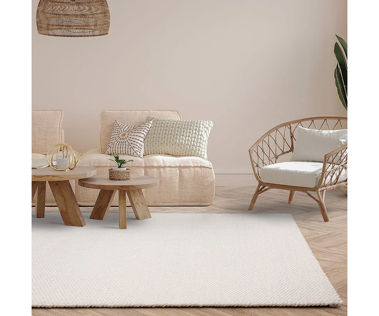 Zinder Rug Zander Ivory Luxury Rug – Natural Wave Design in Wool Blend | Touched ...