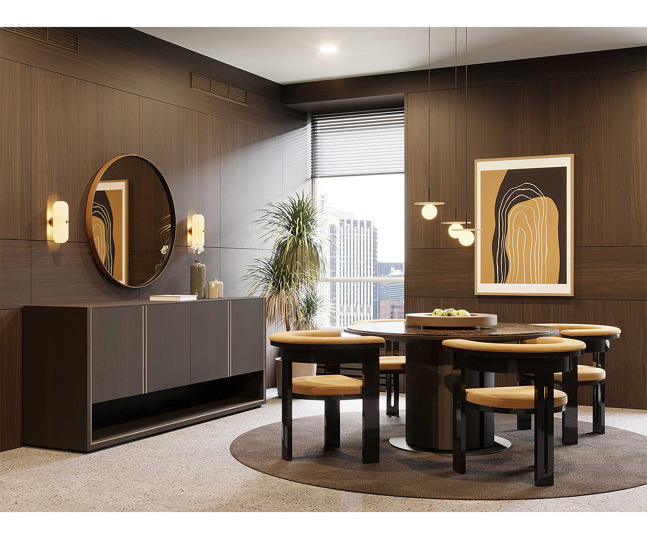 Afonso Luxury Upholstered Dining Chair with Curvilinear Design ...