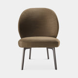Ilaria Enveloping Back Luxury Armchair in coffee Sinequanon fabric