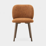 Ilaria Tailored Back Luxury Dining Chair, shown in tan nubuck leather