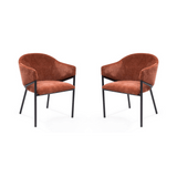 Aidan Armchair - Rust - Set of 2