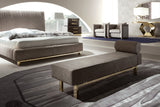 Giorgio Collection Infinity Bench in grey velvet, third view
