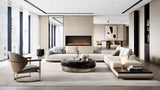 Iris Two Tone Luxury Side Table styled in a luxury interior