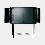 Jetclass Azure Bar Cabinet, shown in black lacquer