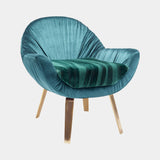 Jetclass Draper Armchair, shown in teal velvet