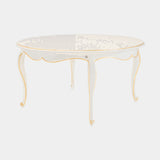 Glamour Dining Table in cream lacquer