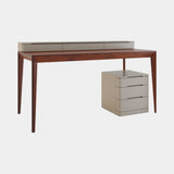 Jetclass Loft Desk, shown in wood veneer