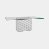 Triny II Dining Table 260 cm, in white lacquer