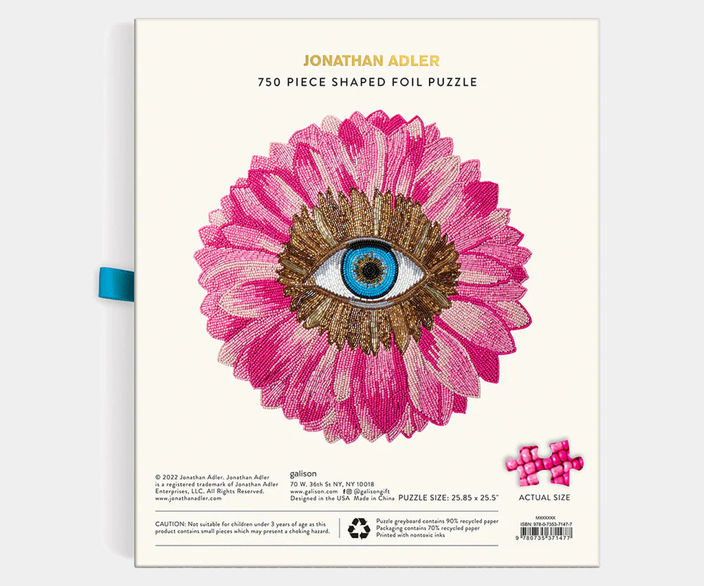 Jonathan Adler Petals 750 Piece Shaped Jigsaw Puzzle with Foil Accents