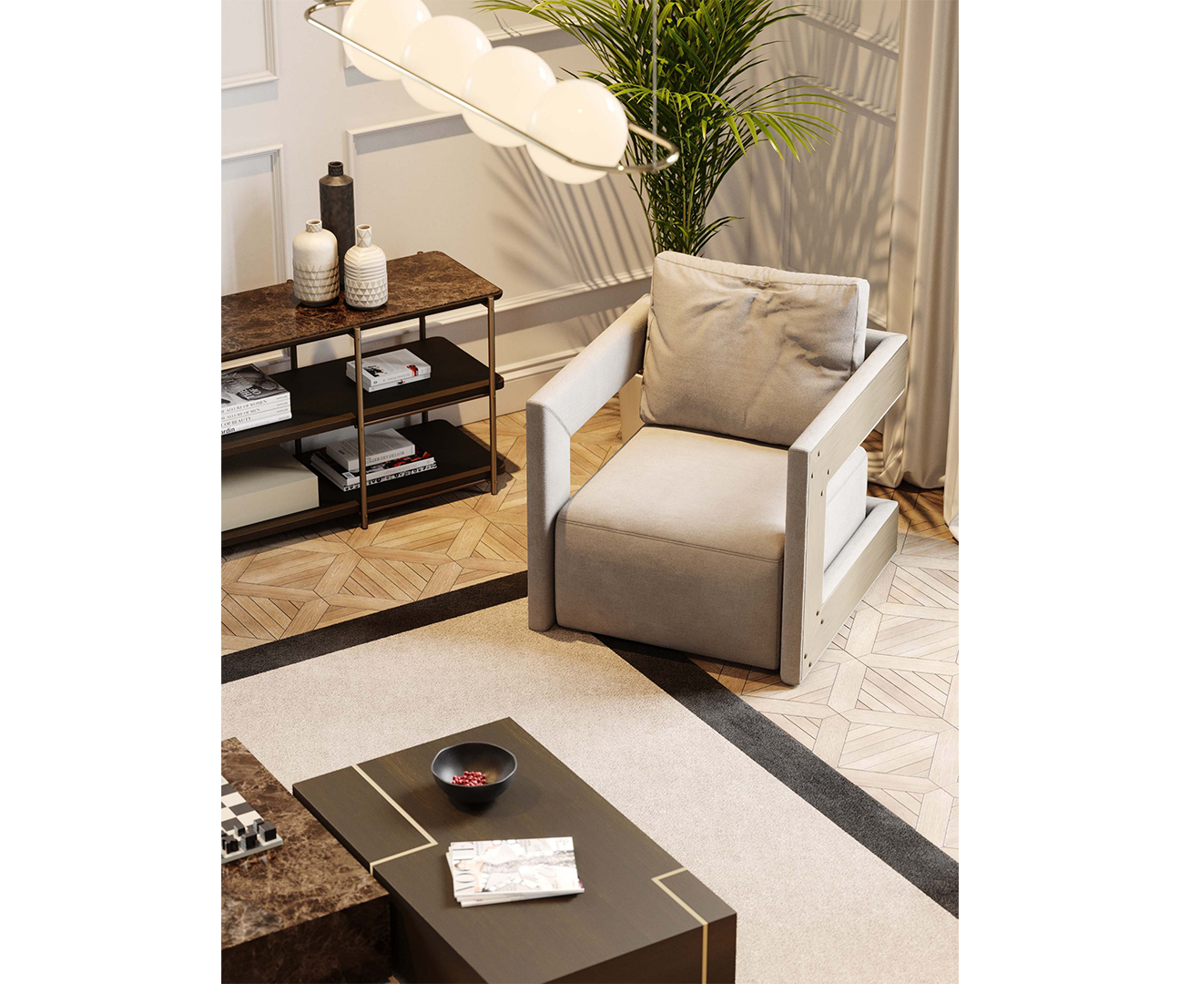 Kaito Armchair: Modern Luxury Meets Japandi Minimalism | Touched Interiors