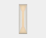 Wet rated Stretto Medium Sconce for outdoor use. Luxury modern sconce perfect for patio lighting, available in burnished brass.