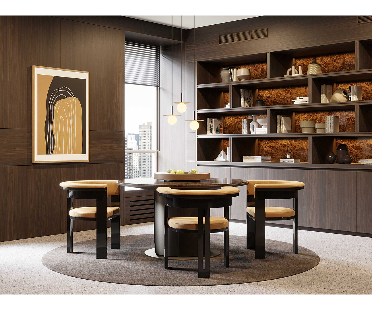 Afonso Luxury Upholstered Dining Chair with Curvilinear Design ...