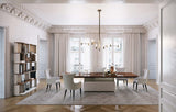 Kingsley High Back Luxury Dining Chair styled in a luxury interior