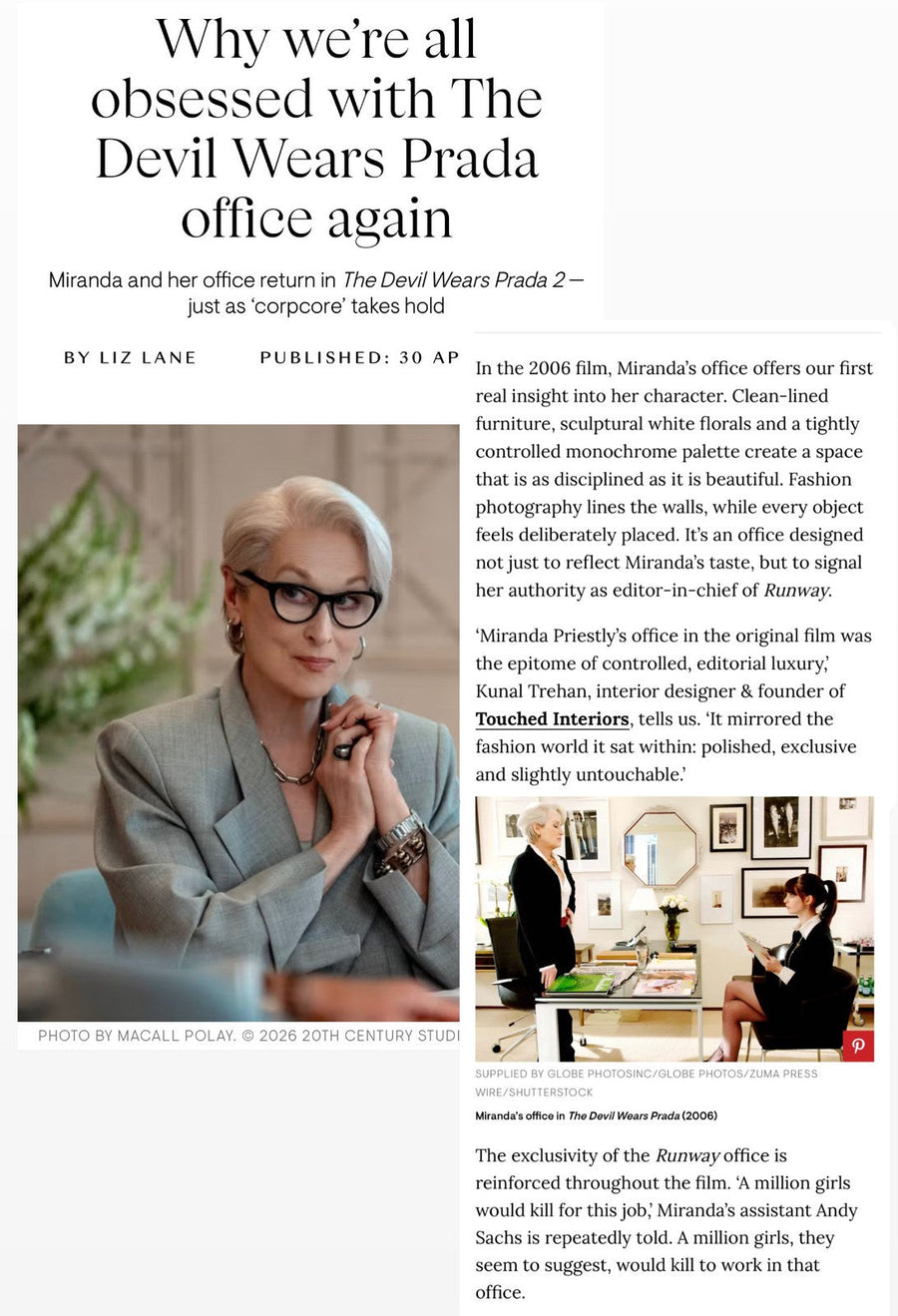 Why We’re All Obsessed with The Devil Wears Prada Office Again