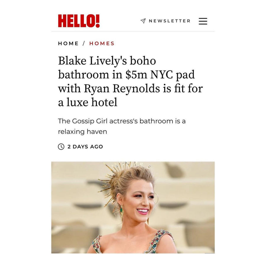 Blake Lively’s Boho Bathroom Fit for a Luxe Hotel