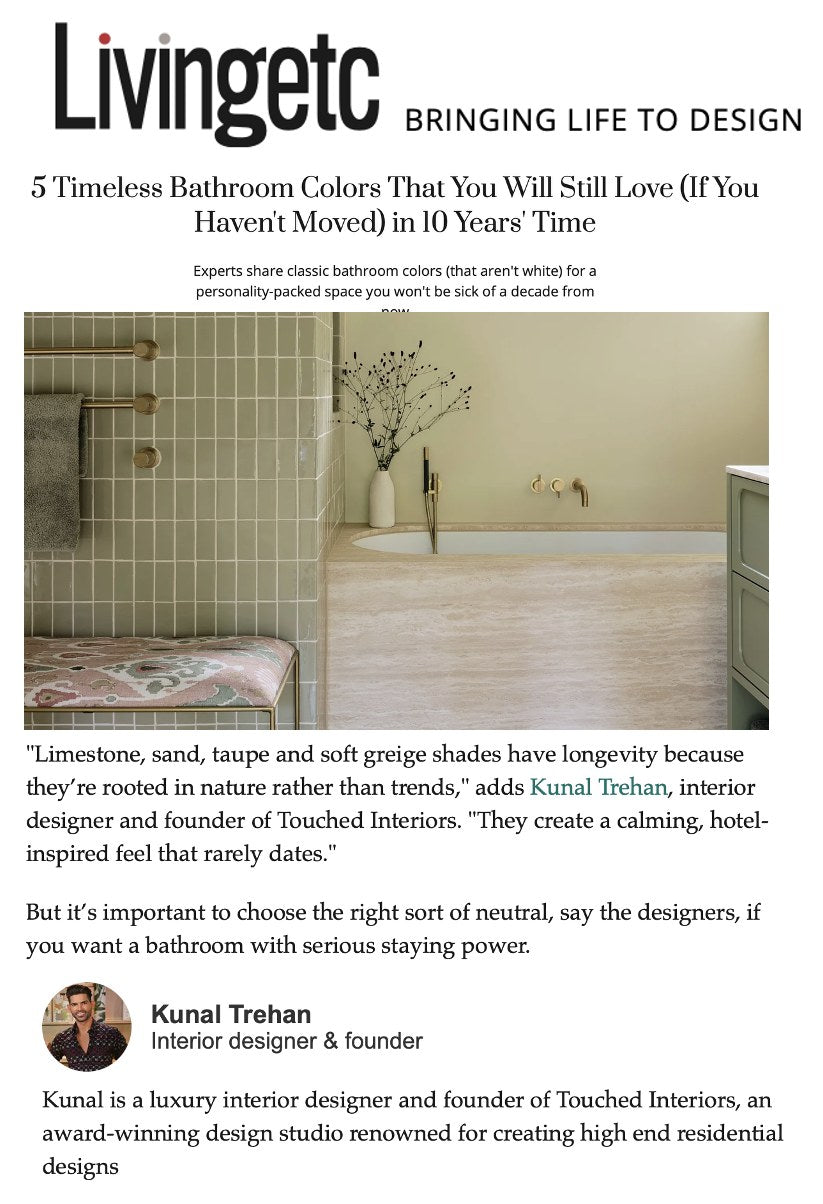 5 Timeless Bathroom Colours