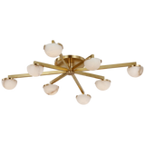 Kelly Wearstler Pedra Large Staggered Arm Flush Mount Light