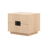 Laskasas Lady Bedside Table in Natural Oak with transparent background