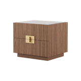 Laskasas Lady Bedside Table in Walnut with transparent background
