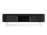 Lantine TV Unit - Black Oak & Brass