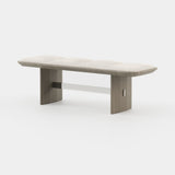 Laskasas Albert Bench in Xangai White weave