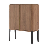 Laskasas Alvar Bar Cabinet in Walnut with transparent background