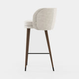 Laskasas Ambrose Bar Stool in Xangai White weave, third view