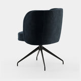 Laskasas Ambrose Office Chair in Vienna Deep Blue velvet, fourth view