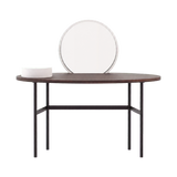 Laskasas Arcadia Dressing Table in Smoked Eucalyptus, front view, transparent background