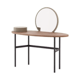 Laskasas Arcadia Dressing Table in Walnut, angle view, transparent background