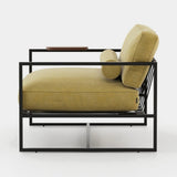 Laskasas Badi Armchair in Talin Mostaza outdoor fabric, third view