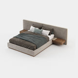 Laskasas Bonnie Bed in Vienna Khaki velvet, fourth view