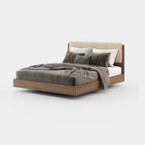 Laskasas Bruny Bed in Vienna Cream velvet
