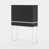 Laskasas Cannes Bar Cabinet in Black Lacquer Matte
