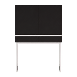 Laskasas Cannes 2 Doors Bar Cabinet in Black with transparent background