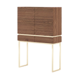 Laskasas Cannes Bar Cabinet in Walnut with transparent background