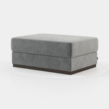 Laskasas Charlie Pouf in Vienna Anthracite velvet