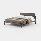 Laskasas Clare Bed in Athens Dark Brown faux leather