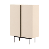 Laskasas Cuba Bar Cabinet in Beige Grey with transparent background
