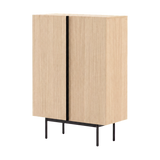 Laskasas Cuba Bar Cabinet in Natural Oak with transparent background
