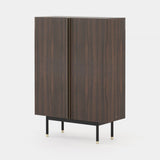 Laskasas Cuba Bar Cabinet in Smoked Eucalyptus Veneer Matte