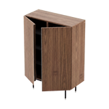 Laskasas Cuba Bar Cabinet in Walnut with transparent background