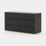 Laskasas Dakar Chest of Drawers in Black Lacquer Matte