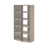 Laskasas D'Arc Bookcase in Beige Grey with transparent background